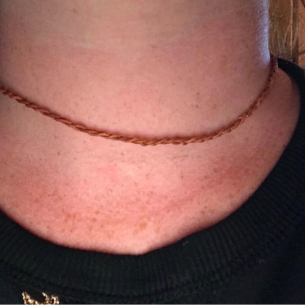 Braided Brown Choker Necklace